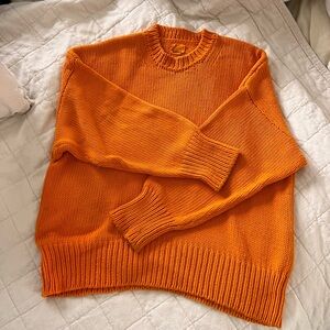Babaa Orange Crewneck Sweater